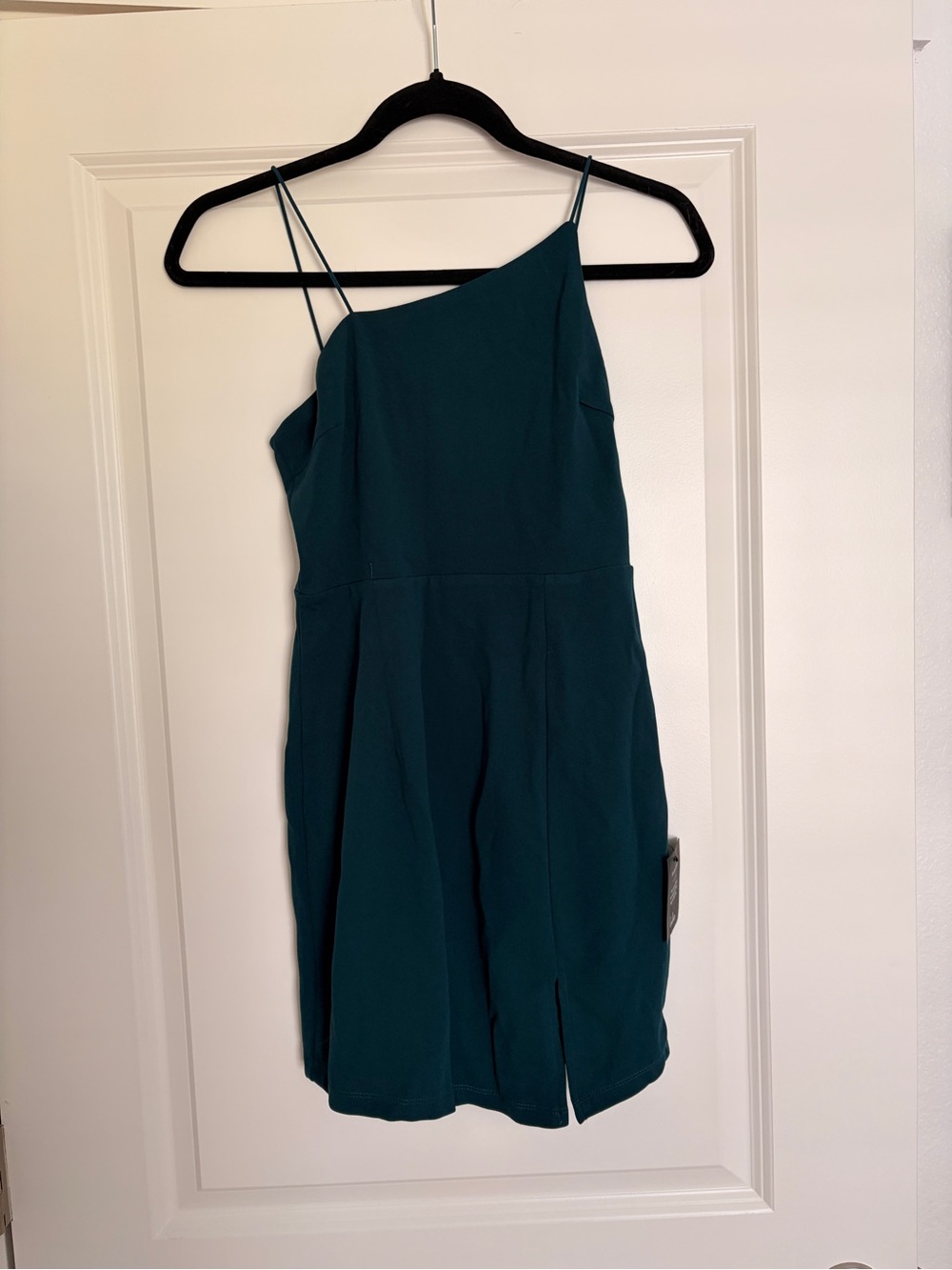 NWT Lulu's Teal Asymmetrical Shoulder Cocktail Dress sz Small